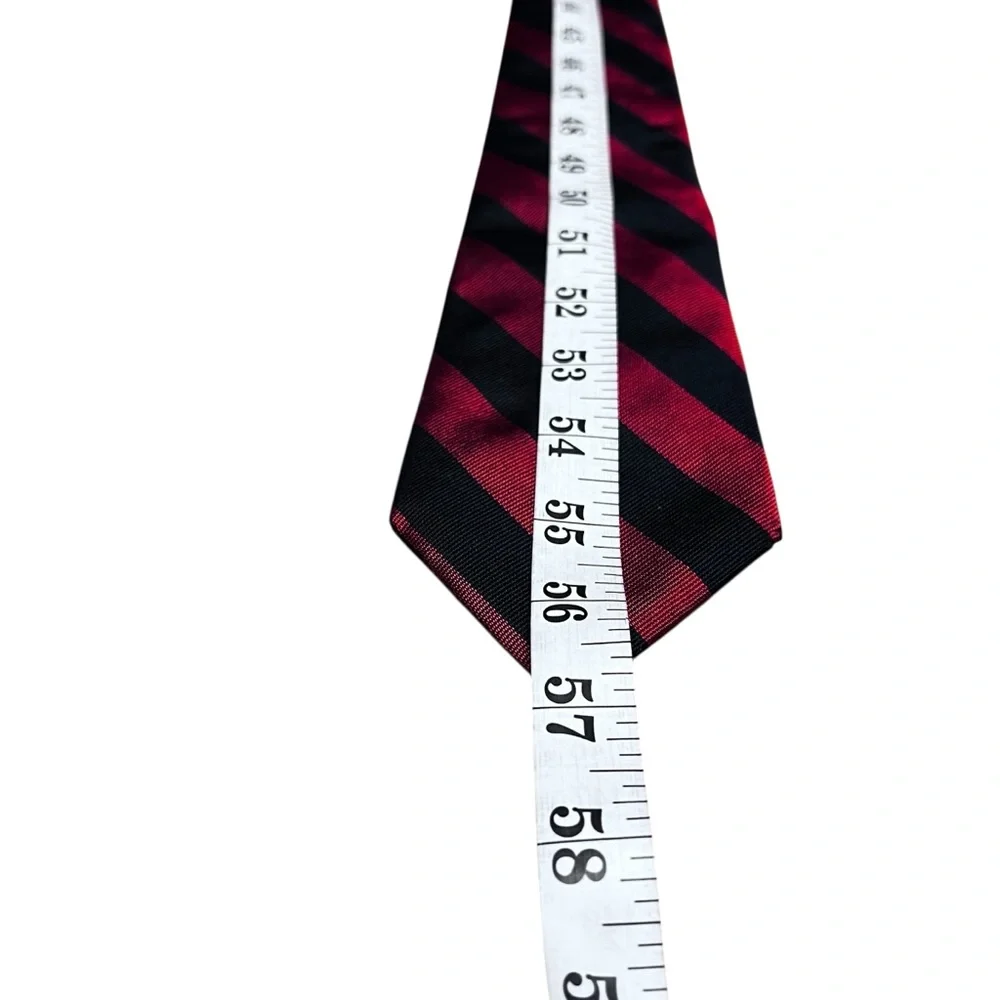 VINTAGE RALEIGHS 100% Silk Repp Striped Maroon/Blue Made in USA 56.5x 3”